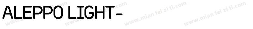 Aleppo Light字体转换